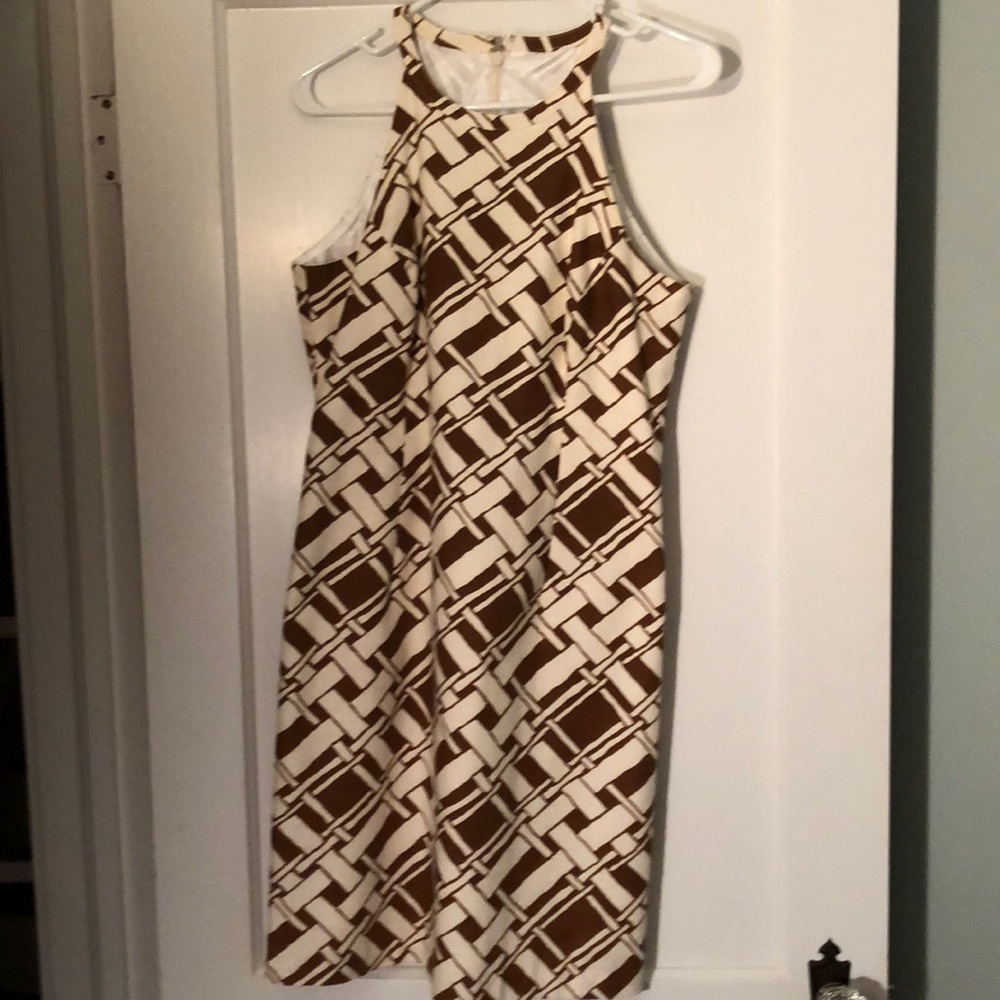 Super cute ring-neck bamboo-print dress